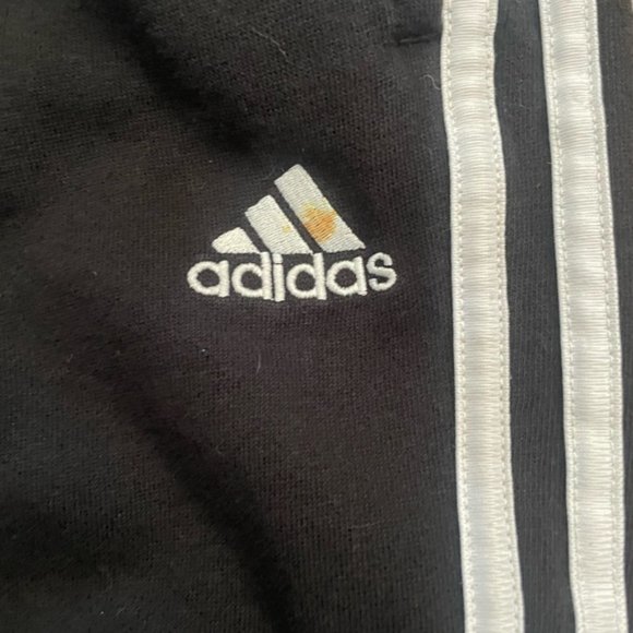Youth Adidas Black 3 Stripe Core Tricot Joggers Track Pants - Picture 5 of 8